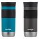 thumbnail image 1 of Kit Termo Contigo Acero Inox Snapseal Caliente 473Ml 2 Pzas SS Aqua Negro, 1 of 6