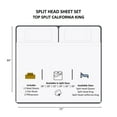 thumbnail image 5 of EXTRA 28" DEEP POCKET OF FITTED SHEET, 1000 Thread Count, 100% Egyptian Cotton Bedsheet Set, 4 PC Split Head Sheet Set for Adjustable Bed [ Top Split Head Cal-King- 32", Ivory], 5 of 8