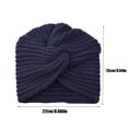 thumbnail image 3 of Women's Knit Turban Hat Bohemian Cross Twist Beanie Solid Color Soft Warm Slouchy Skull Cap Women Winter Headwear, 3 of 3