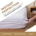 thumbnail image 4 of REGALWOVEN Fitted Microfiber Bed Sheets for All-Season Comfort and Breathability White 1 PC 53.9x74.8 inch, 4 of 5
