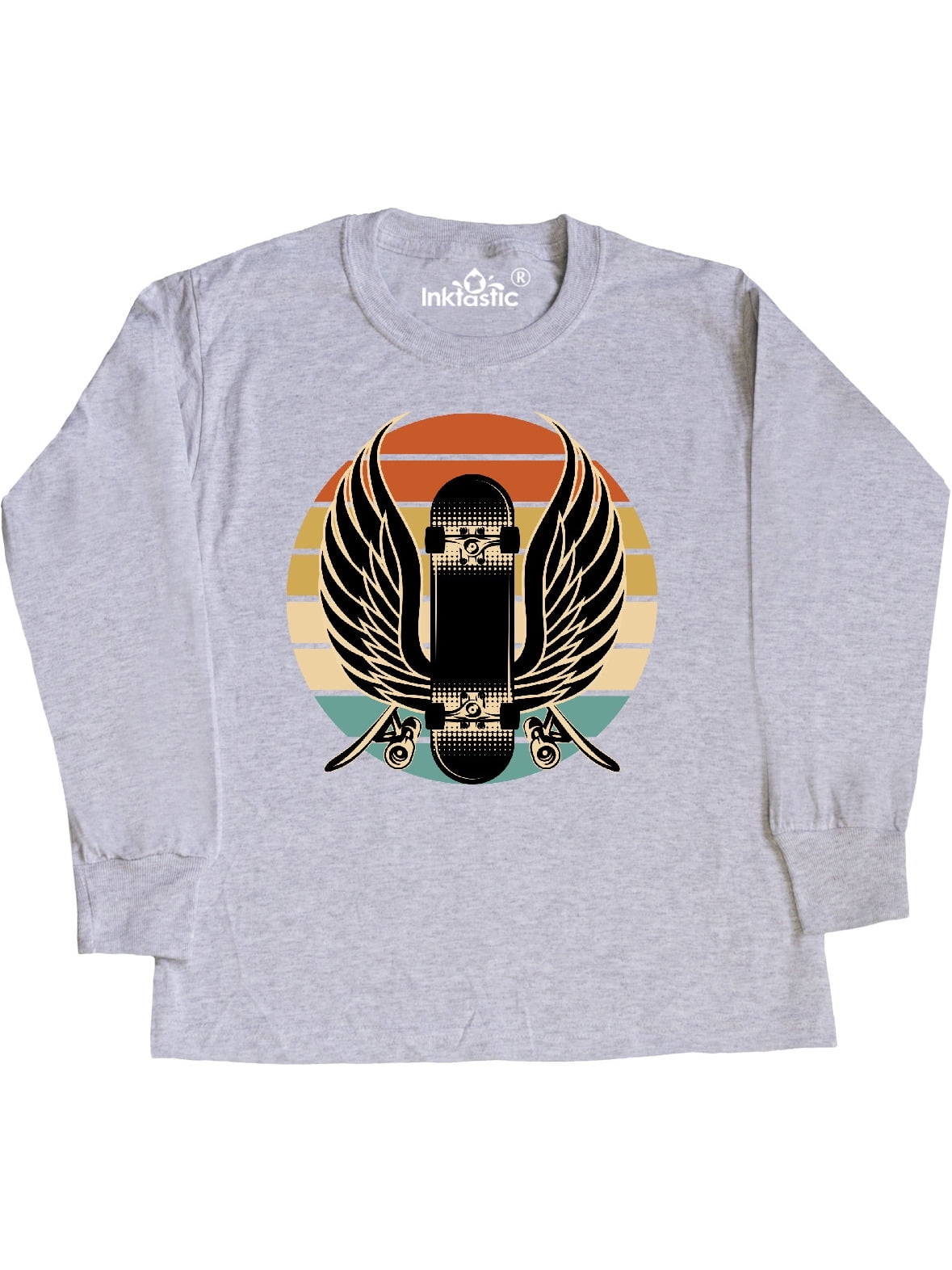 Skateboard Retro Skateboarding Youth Long Sleeve T-Shirt - Walmart.com
