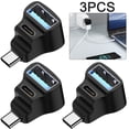 thumbnail image 1 of 3 uds 1 a 2 USB-C Adaptador convertidor 20Gbps 8K 60HZ 180 grados en forma U para STEAM DECK, 1 of 7