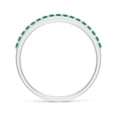 thumbnail image 2 of Angara Natural 0.31 Ct. Emerald Non Eternity Wedding Band in 14K White Gold for Women (Ring Size: 3.5), 2 of 9