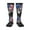 3 Black, variant on Largemouth Bass Fish in USA print thigh-high socks, crafted for both men and women with a stretchy, high-opaque design perfect for daily wear