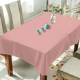 thumbnail image 4 of Plain Light Red Solid Color Tablecloth 54" x 54" Rectangle Table Cloth Cover Tabletop Fabric for Indoor Dining Room Outdoor Party Picnic Camping Restaurant House Decor, 4 of 7