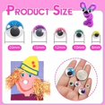 thumbnail image 2 of TOAOB 200pcs Wiggle Googly Eyes Self Adhesive with Eyelashes Round 8mm 10mm 12mm 15mm 20mm Craft Eyes Mixed Colors Plastic Sticker Eyes for DIY Crafts Scrapbooking Decoration$$Art & Craft, 2 of 7