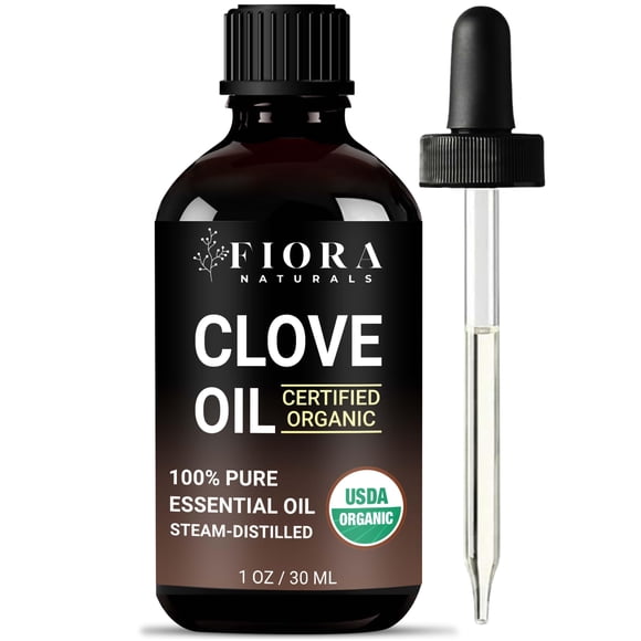 Aceite esencial de clavo orgánico Fiora Naturals 30 ml para dientes