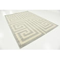 thumbnail image 2 of Unique Loom Athens Border Design Area Rug 7' x 10' Rectangular Gray/Beige, 2 of 2