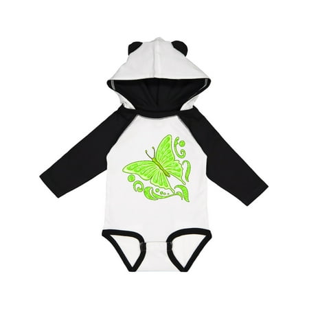 

Inktastic Lime butterfly Gift Baby Boy or Baby Girl Long Sleeve Bodysuit