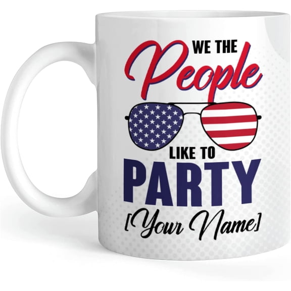 Personalized Coffee Mugs Customized Name Fashion Glasses With Quotes Ceramic Mug Camping Home Accessories Birthday Gifts For Men Women Adult On Anniversary Independence Day Holiday