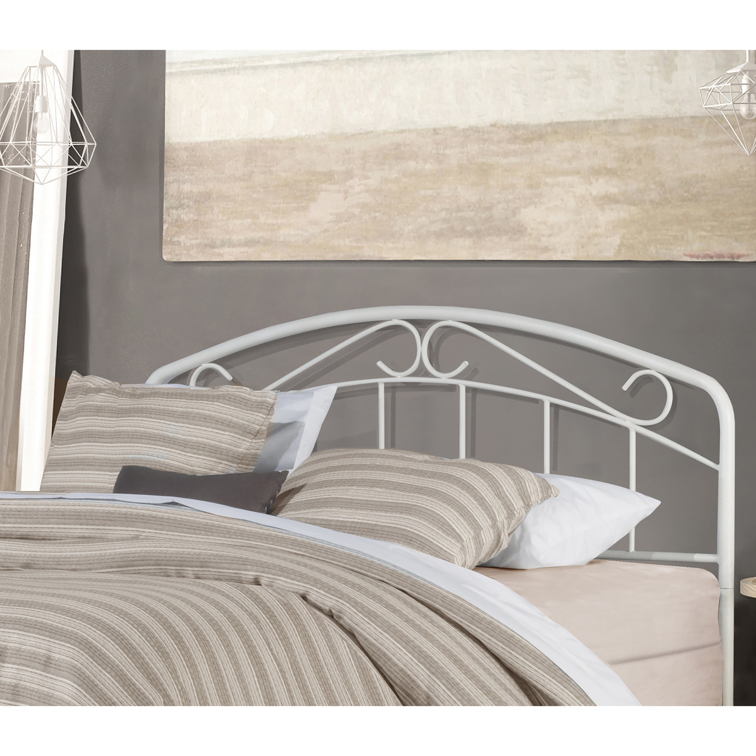 Hillsdale Furniture Jolie Arched Scroll Metal Full / Queen Headboard in