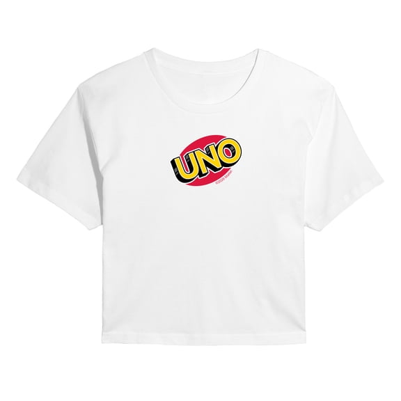 Uno - Logo - Juniors Cropped Graphic T-Shirt