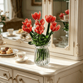 thumbnail image 4 of Decorr Mini Glass Tulip Flower Decorations, 2.36 Inch Handcrafted Art Glass Flower Bouquet with Vase, Handmade Glass Floral Decor for Home Office Tabletop, Mother's Day Birthday Gift for Women Mom, 4 of 7
