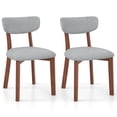 thumbnail image 1 of Juego de sillas de comedor Costway de 2/4 Tapizadas Con Respaldo Medio de madera maciza de caucho, 1 of 3