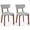 Walnut & Gray, variant on Costway Upholstered Dining Chairs Set of 4 with Solid Rubber Wood Frame, Curved Backrest Walnut & Beige