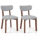 thumbnail image 1 of Juego de sillas de comedor Costway de 2/4 Tapizadas Con Respaldo Medio de madera maciza de caucho, 1 of 3