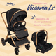 thumbnail image 2 of Carriola Lx Y Porta Bebé Plegable Mango Reversible Victoria negro, 2 of 10