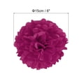 thumbnail image 2 of Uxcell 6" Pompones de Papel Duraderos para Decoración de Fiestas de Boda Fucsia 10 Paquete, 2 of 6