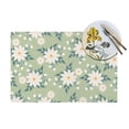 thumbnail image 4 of XMXT 6 Pcs Woven Placemats, Warm Daisy Print Stain Resistant Anti-Skid Placemat for Kitchen Table, 12 x 18 inches, 4 of 6