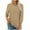 (Style 105)Khaki, variant on NuoCaiYun 3/4 Length Sleeve Womens Tops Casual Loose Fit Crewneck T Shirts Cute Solid Three Quarter Length Tunic Tops