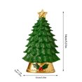 thumbnail image 3 of Lighted Resin Tabletop Christmas Tree Decoration Tabletop Christmas Tree Figurine Centerpiece Holiday Christmas Decorations Vintage Xmas Tree, 3 of 4