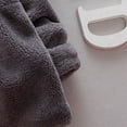 thumbnail image 5 of SILVERCELL Winter Long Hooded Jacket with Rabbit Ear for Girls Button Solid Color Plush Thick Coat for 9M-4T Infant Toddler, 5 of 7