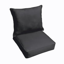 Black Indoor/Outdoor Deep Seating Pillow and Cushion Set, Corded