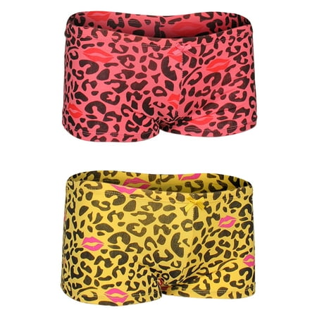 - Emmalise Womens Sexy Hipster Cheetah Kiss Style Boyshort Panty Underwear - Junior Sizing