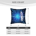 thumbnail image 4 of Velvet Decorative Throw Pillow Covers Set of 2, Soft Square Cushion Cover with Invisible Zipper Binary Code Cyborg Robot Printing, 16"x16", 4 of 7