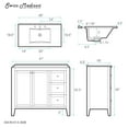 thumbnail image 5 of Swiss Madison SM-BV414-3MB Cannes 48" Free Standing Single Basin Vanity Set - White /, 5 of 5