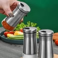 thumbnail image 5 of Seasoning Box 2Pcs Kitchen Porous Stainless Steel Seasoning Bottle Sprinkler Salt Shaker Glass Seasoning Bottle Household Set Pepper Seasoning Jar, Kitchen Essentials Clearance Sale, 5 of 8