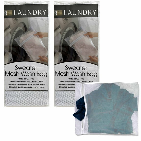 2 Pack Laundry Bags Mesh Wash Bag Clothes Hosiery Washing Lingerie Socks 20"