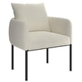 thumbnail image 1 of Modern Boucle Fabric Accent Chair in Cream, 1 of 7