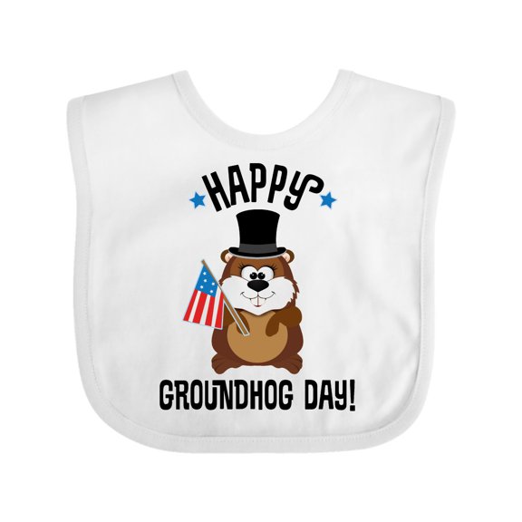Inktastic Happy Groundhog Day February Boys or Girls Baby Bib
