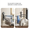 thumbnail image 5 of Suction Cup Kitchen Clothes Rack, Window Sill Rack, Multi-pole Rotating Rack, Storage Rack, Wall-mounted Towel Rack(One Size,Light Gray), 5 of 6