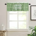 thumbnail image 3 of Merry Christmas Kitchen Valances for Windows 54x18 Inch Kitchen Curtains Valances Rod Pocket Xmas Snowflakes Winter Red Green Plaid Bathroom Window Valances for Window Treatment Decor, 3 of 6