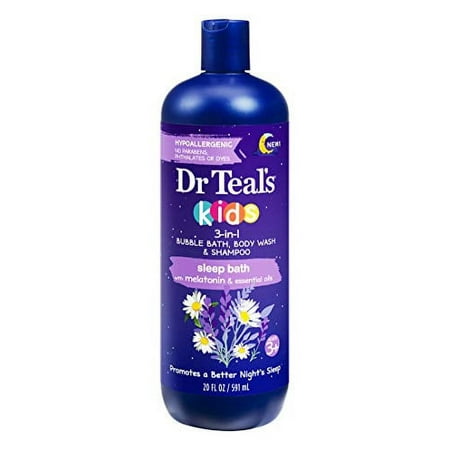 Dr Teal's Kids 3-In-1 Bubble Bath, Body Wash & Shampoo Sleep Bath, 20 oz, 6 Pack
