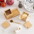 thumbnail image 2 of Totally Bamboo Especiero/Salsero doble con cucharas de Bambú Totally Bamboo 208564, 2 of 3