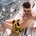 thumbnail image 2 of luoweisi Men's Beach Shorts Quick Dry Swim Trunks with Mesh Lining Sunflower M, 2 of 5