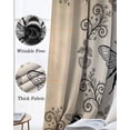 thumbnail image 6 of Vintage Bees Crowns Blackout Curtains 96 Inch Length 2 Panels Set, Rustic Leaves Rings Brown Gradient Full Shading Curtains for Windows, Blackout Curtains for Bedroom Living Room 52"x96", 6 of 8
