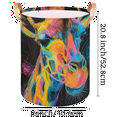 thumbnail image 6 of Qzaxky Giraffe Laundry Basket Organizer Foldable Tall Large Laundry Basket Collapsible Folding Laundry Basket Dirty Clothes Fabric, 6 of 7