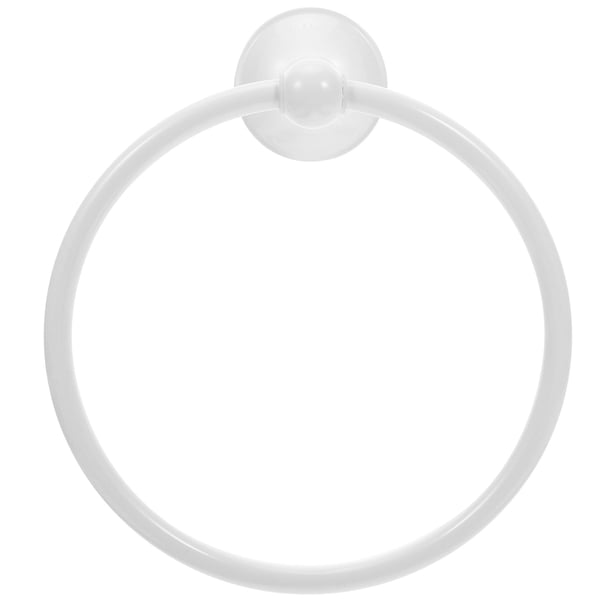 GOOHOCHY Toallero de aro redondo blanco para baño, antiguo, cepillado, antiguo, para colgar toallas
