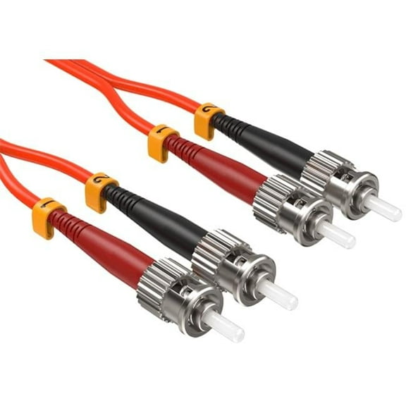 Sanoxy SNX-CBLR-FB104-5403 3 m ST&ST Duplex 50-125 Multimode OM2 Fiber Optic Cable - Orange