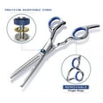 thumbnail image 3 of Professional Dog Grooming Scissors Kit with Safety Round Tips, Sharp and Durable Titanium Coated Pet Grooming Shears for Dog Cat, 3 of 7