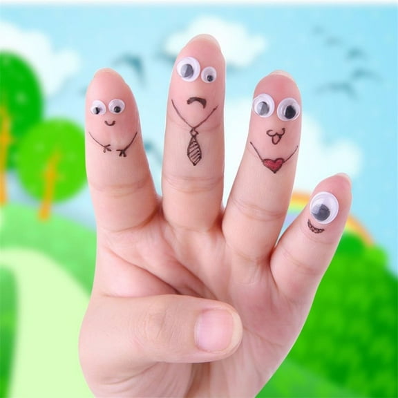 CGZQFEI 500Pcs Wiggle Eyes Self-Adhesive Googly Eyes 4mm-12mm for Art Craft Supplies, Doll Making and Scrapbooking,7 Size