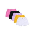thumbnail image 2 of Faithtur Kids Denim Shorts, Girls Solid Color High Elastic Waist Ripped Jeans, 2 of 7
