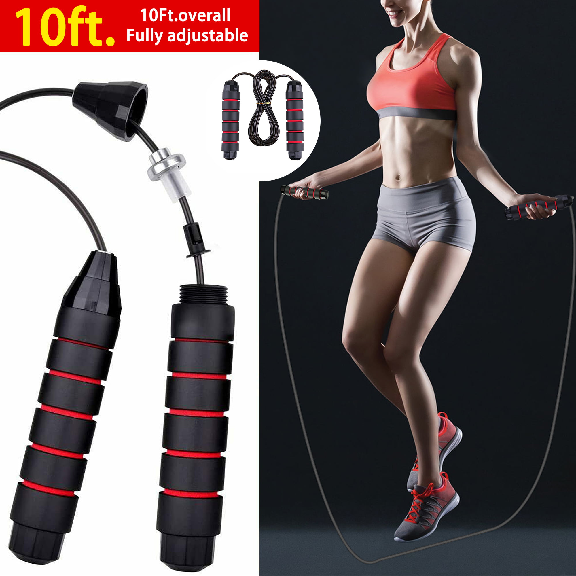 2 Pcs Wireless Ropeless Jump Rope Cordless Skipping Weighted Fitness New 