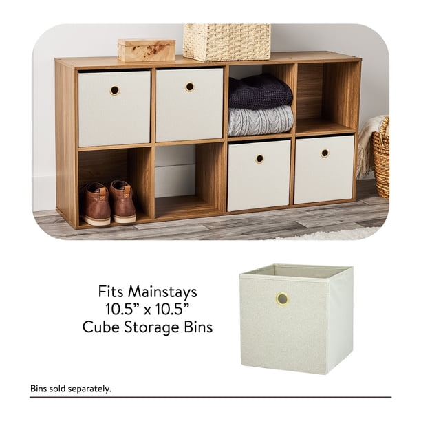 Mainstays 8 Cube Storage Organizer, Warm Walnut - Walmart Business