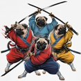 thumbnail image 3 of CafePress - Pugs Ninja T Shirt Kids Baseball T Shirt - Kids Cotton Baseball Jersey, 3/4 Sleeve Shirt, 3 of 4