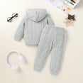 thumbnail image 3 of Younger Tree Toddler Fall Outfits for Girl Boy Long Sleeve Hoodie Top and Long Sweatpants Set Toddler Sweatsuit for 3-4T, 3 of 7